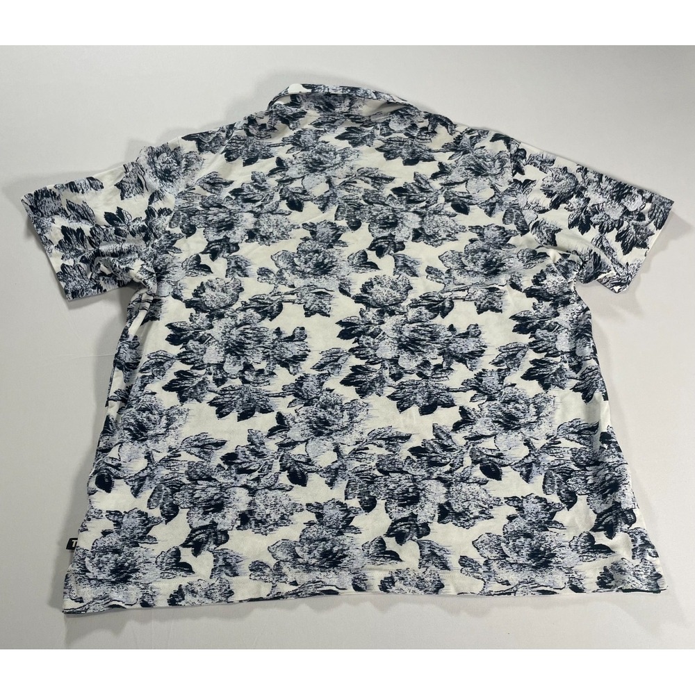 Ted Baker Polo Shirt Mens Size 5 Small Floral Print Short Sleeve Casual - Picture 8 of 10